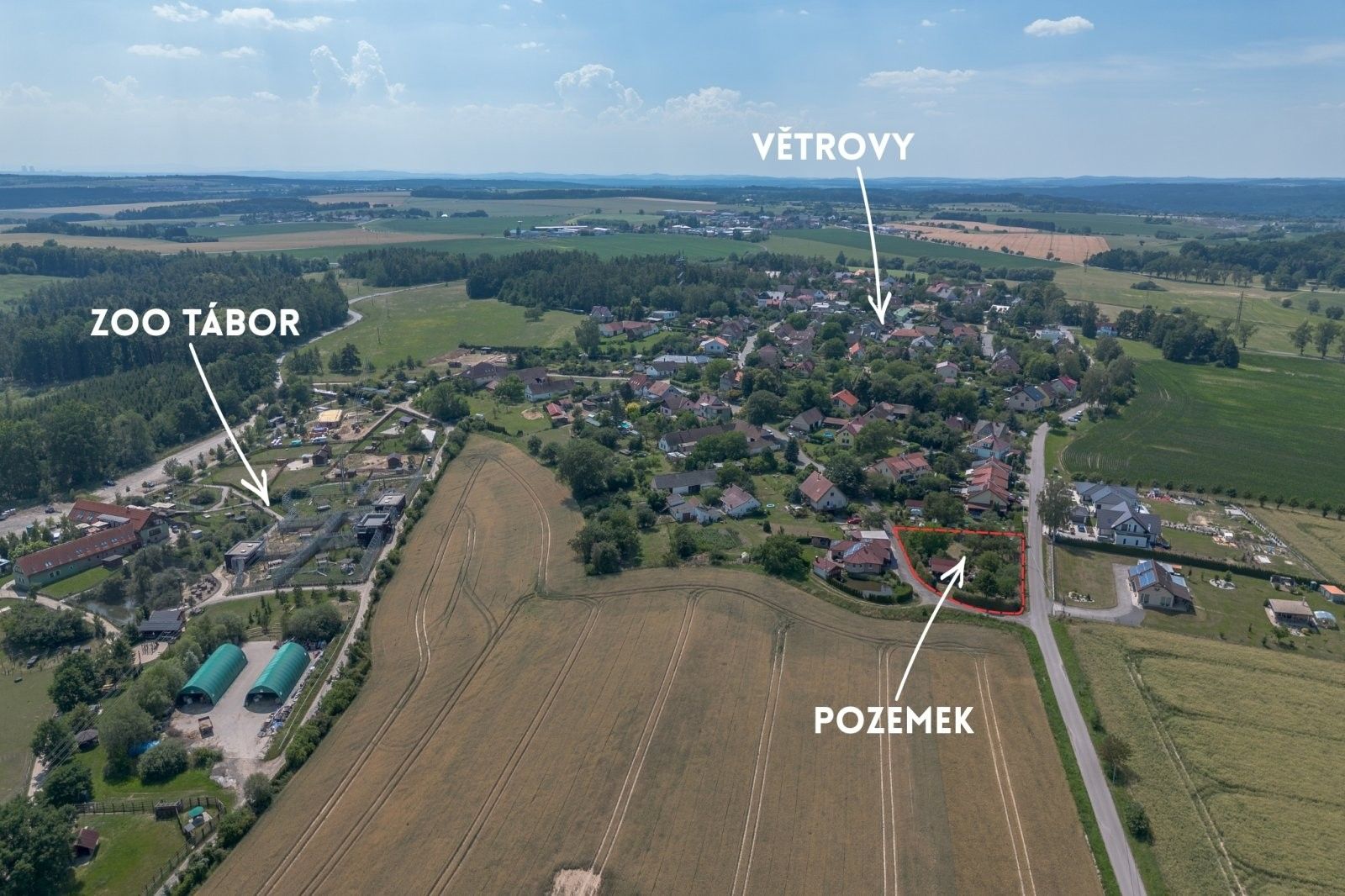 Pozemky pro bydlení, Větrovy, Tábor, 1 257 m² - 2