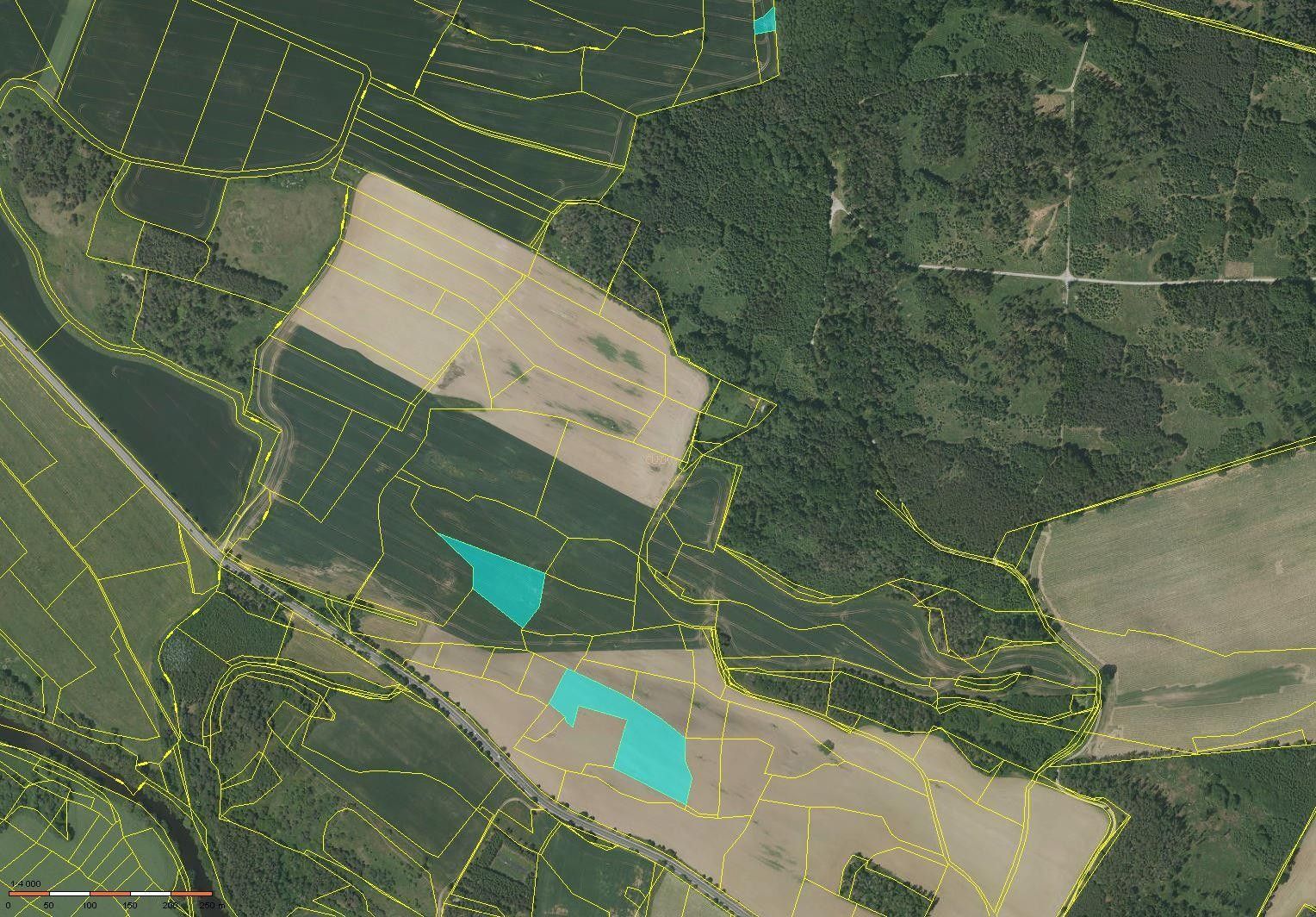 Zemědělské pozemky, Střelské Hoštice, 54 215 m² - 2