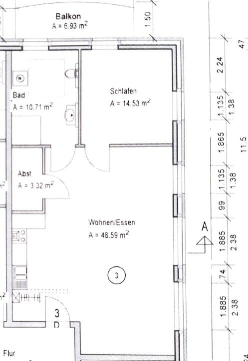 2+1, Mühlenstraße 2, , Dolní Sasko, 81 m² - 1