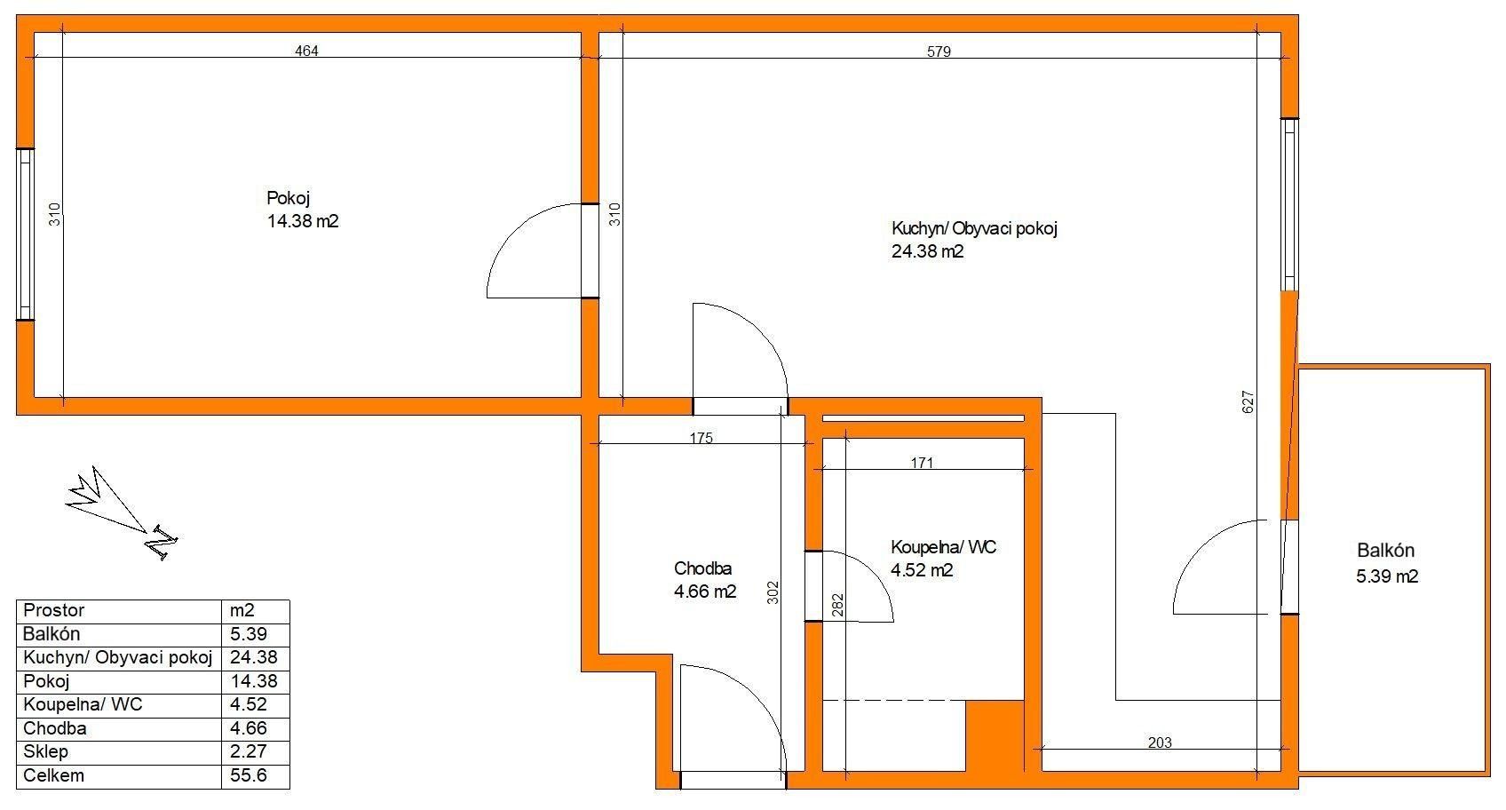 Byt 2+kk · 52 m² · Ottmarova, Holice - 4