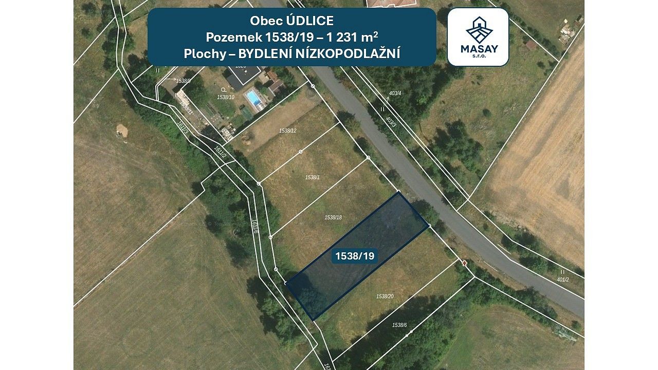 Pozemek pro bydlení, 1 231 m²