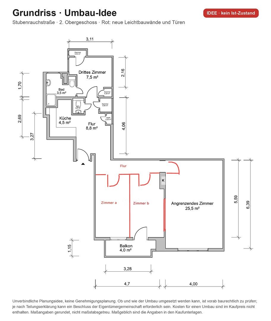 Byt 3+1 · 81 m² · Stubenrauchstr.41 Berlin Friedenau Berlin 12161 - 3