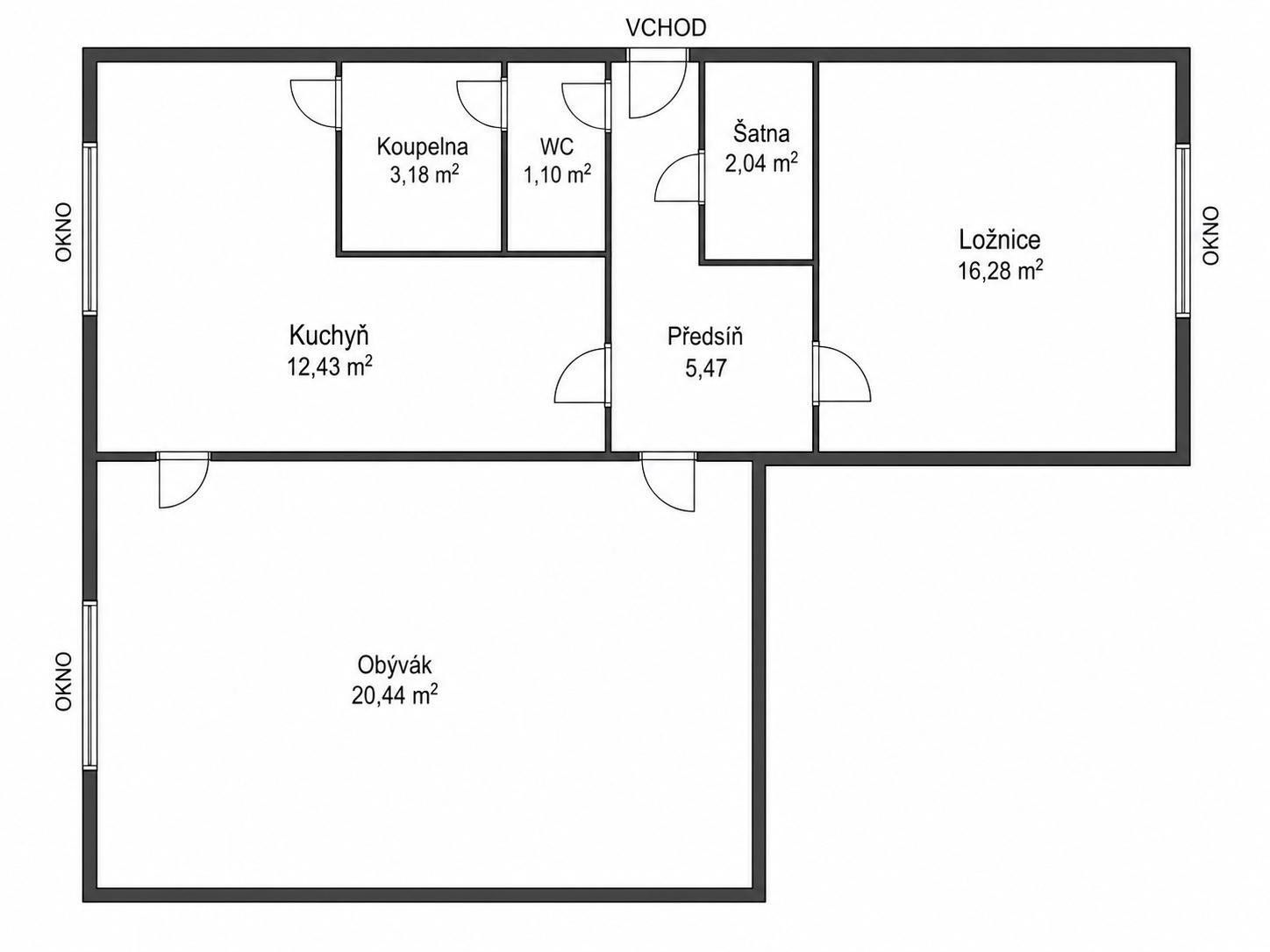 Byt 2+1 · 62 m² · Jiřího z Poděbrad, Litoměřice - Litoměřice, Ústecký kraj - 3