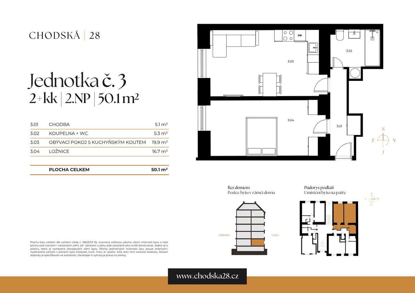 Byt 2+kk · 50 m² · Chodská, Praha 2 - Vinohrady - 3