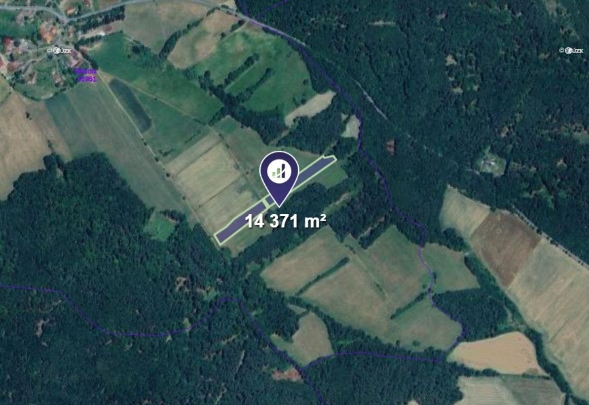 Prodej louka - Ježovy, 14 371 m²