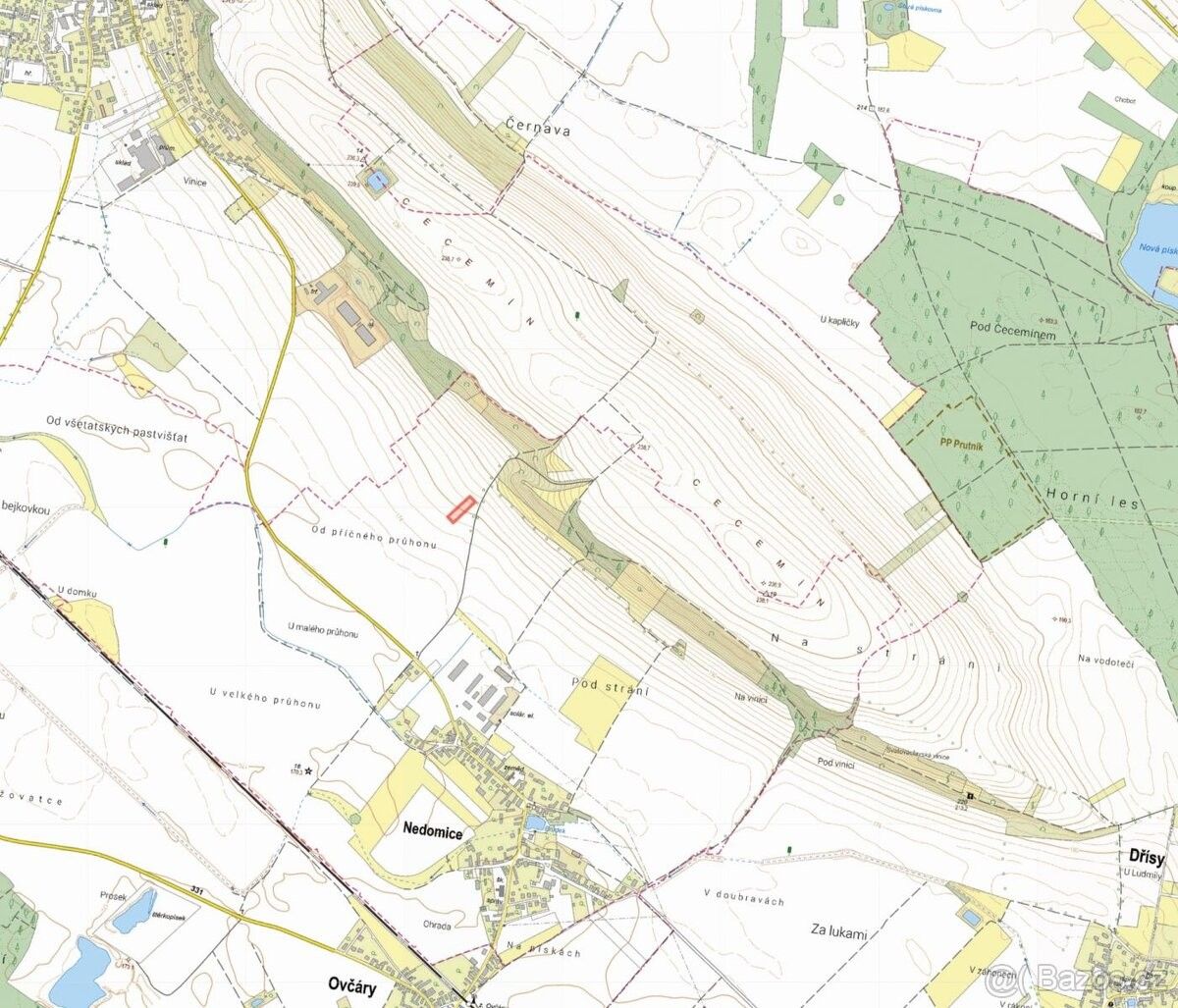 Stavební pozemek, Všetaty – pohled 2