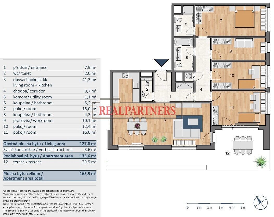 Prodej byt 5+kk - Praha - Čimice, okres Praha 8, Hlavní město Praha, 165 m² - 2