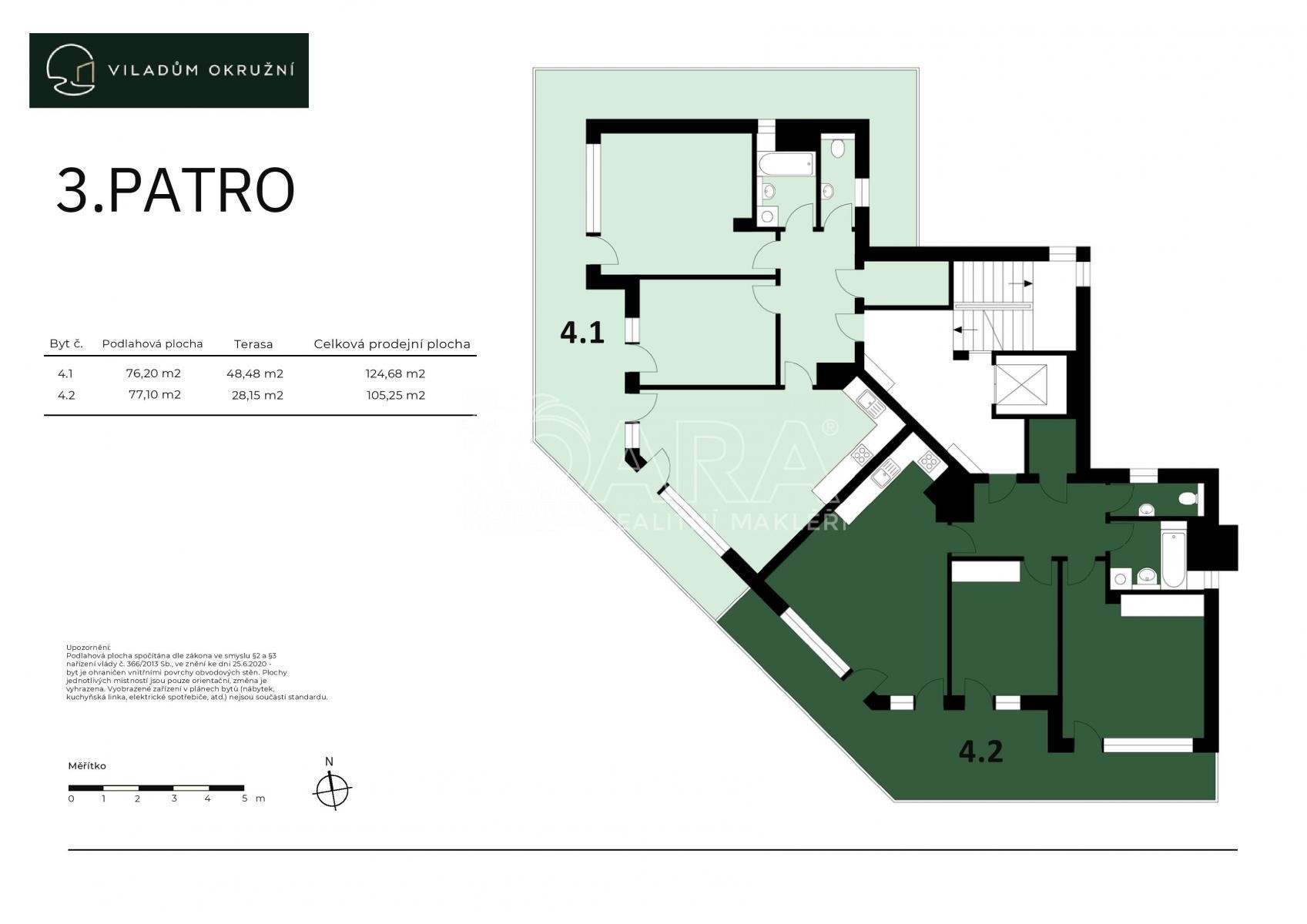 Byt 3+kk · 77 m² · Okružní, Praha - 4
