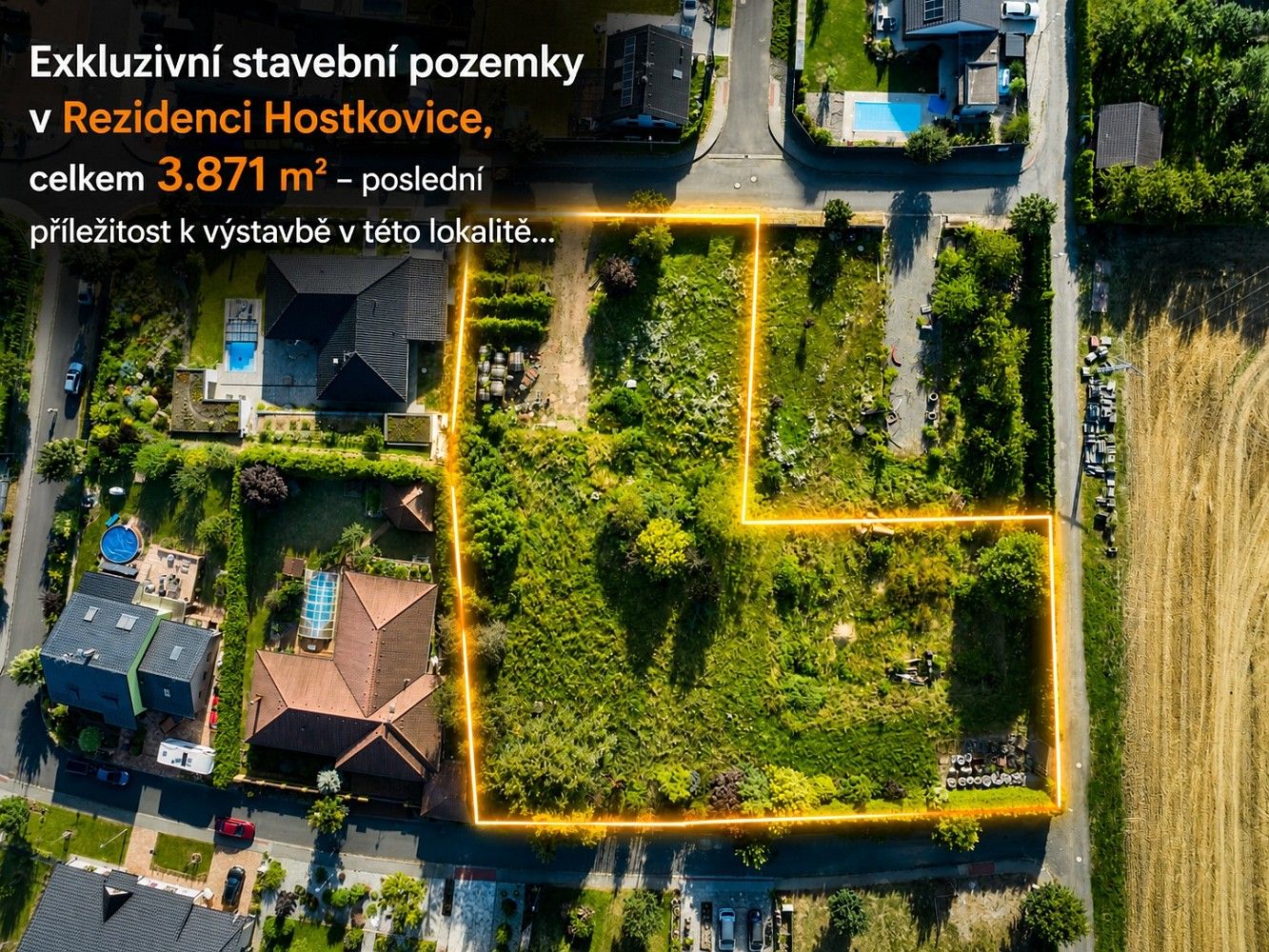 Pozemky pro bydlení, Tršice - Hostkovice, okres Olomouc - 1