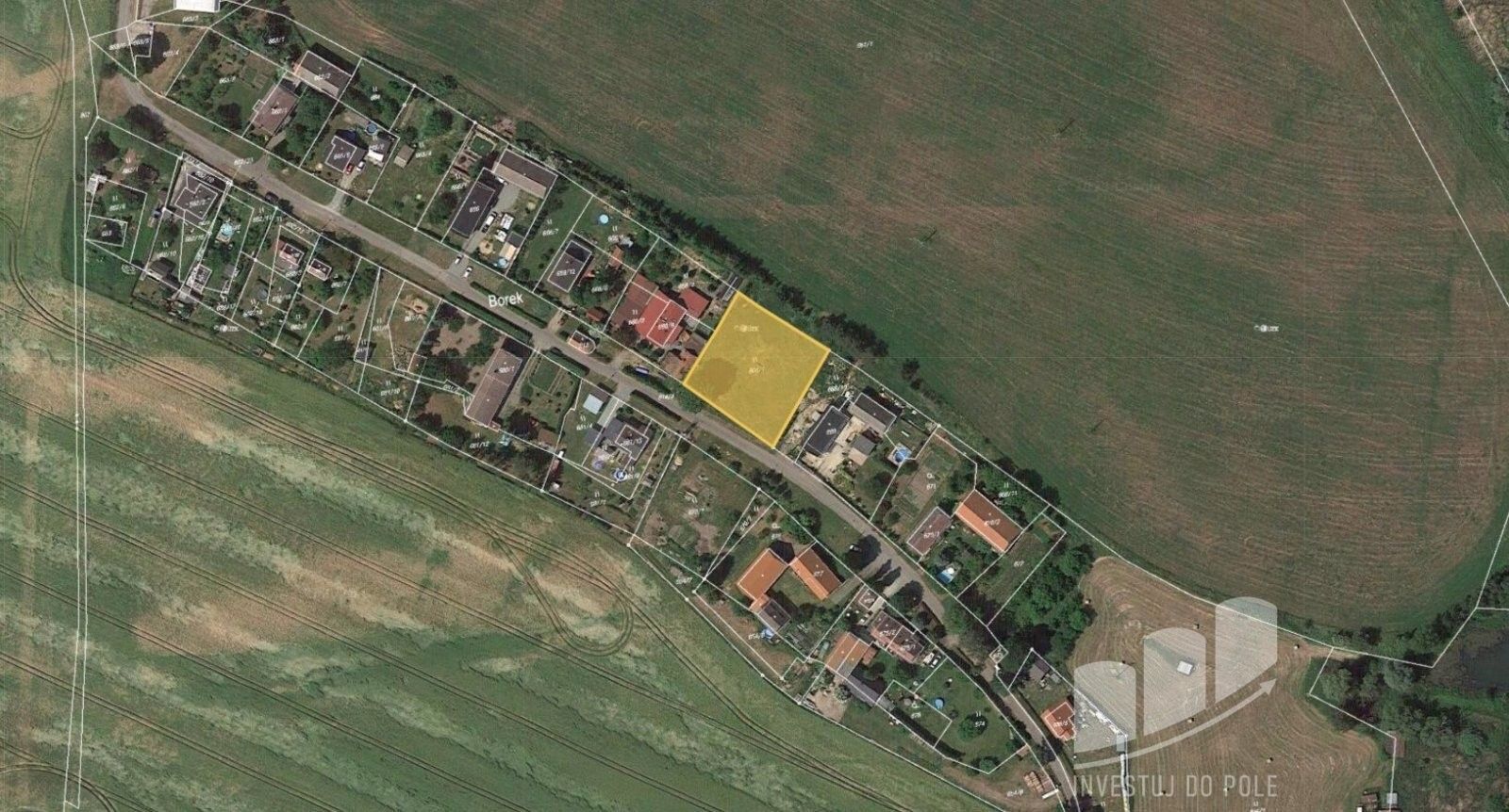 Pozemky pro bydlení, Borek, Zahrádky, 1 674 m²
