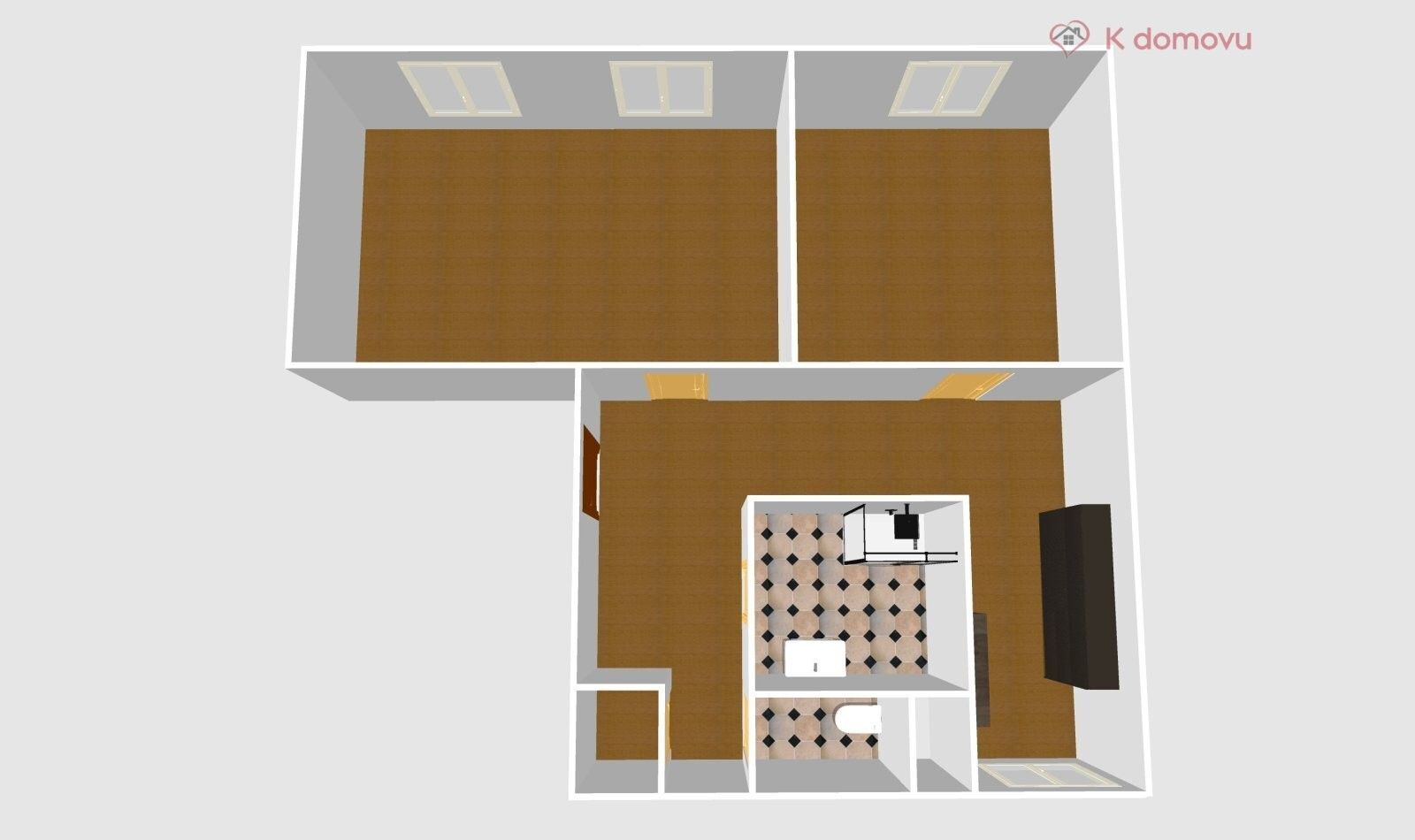 Pronájem byt 2+1 - Jižní čtvrť IV, Přerov, 61 m²