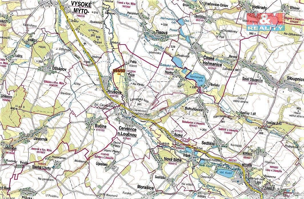 Prodej louka - Cerekvice nad Loučnou, okres Svitavy, Pardubický kraj - 5