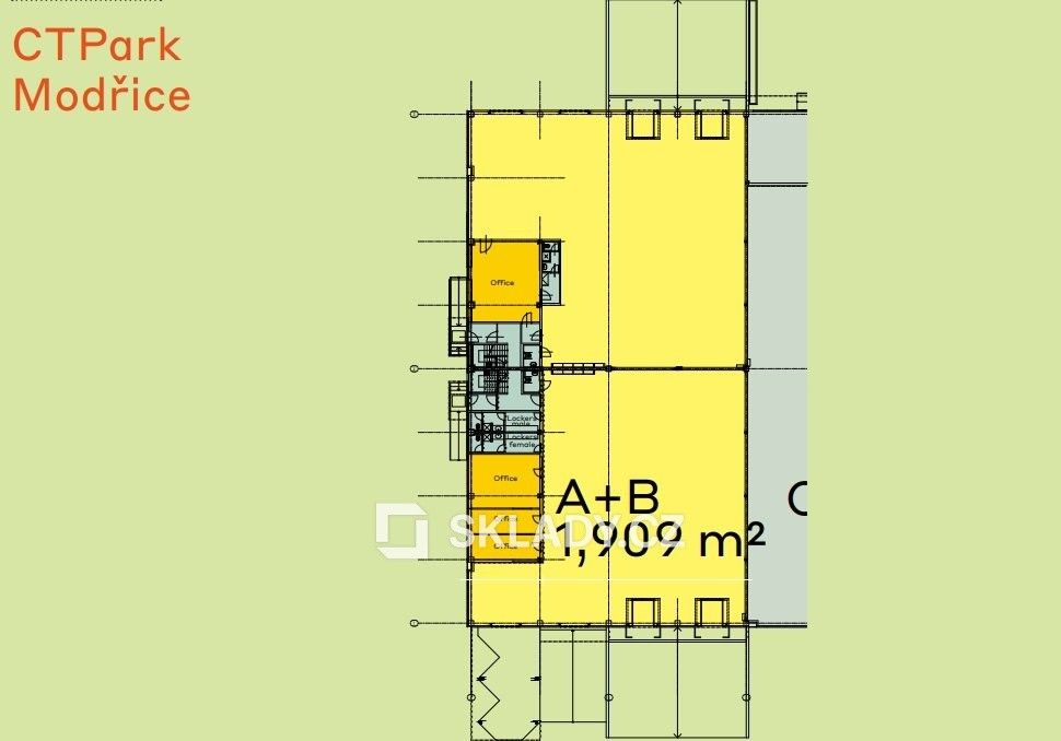 Sklady, Modřice, 550 m² - 2