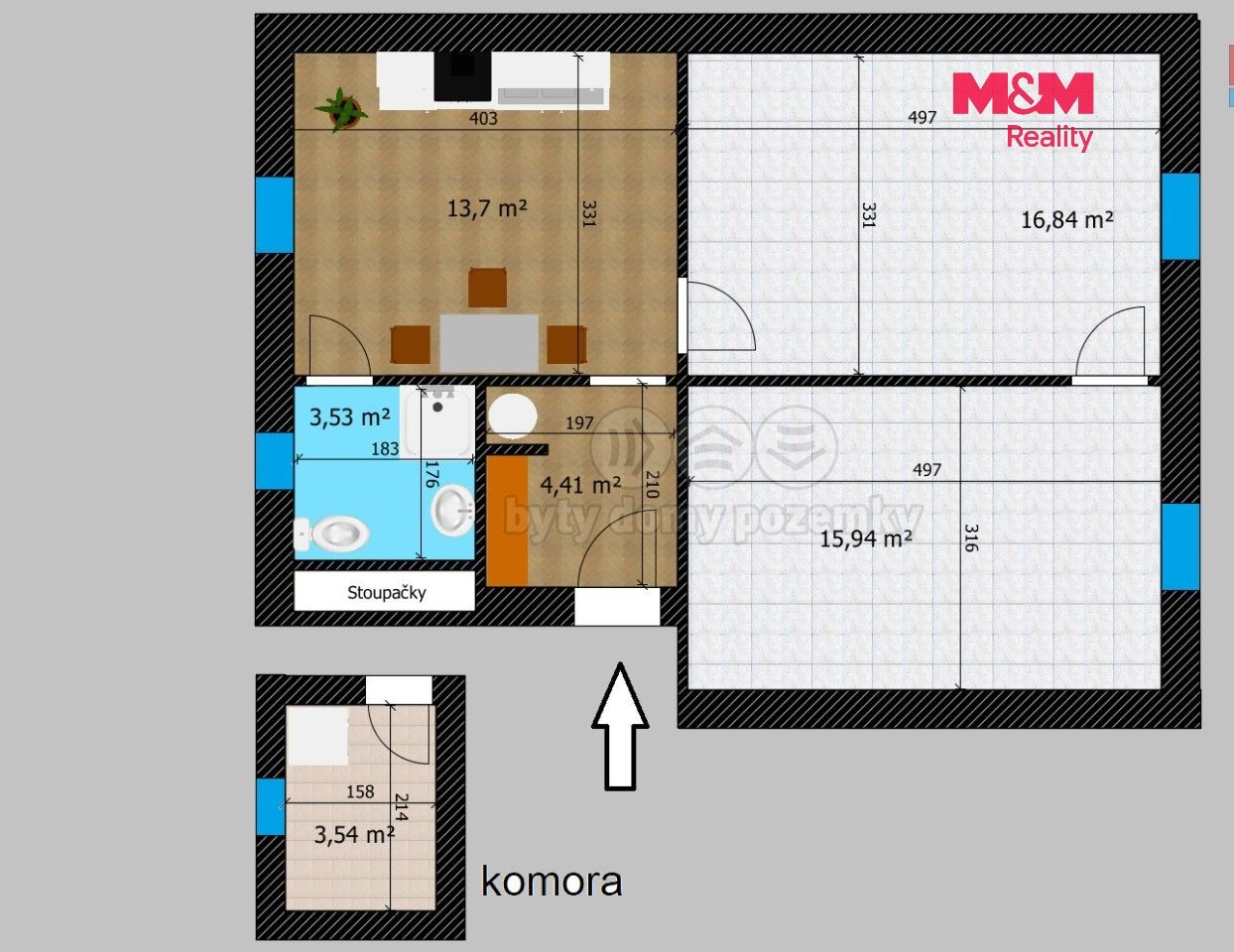 Byt 2+1 · 58 m² · Benešova, Kutná Hora - 3