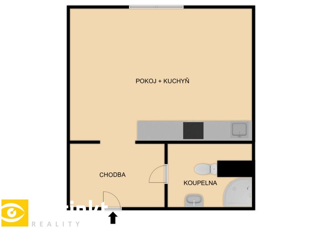 Byt 1+kk · 26 m² · Charkovská, Karlovy Vary - 2