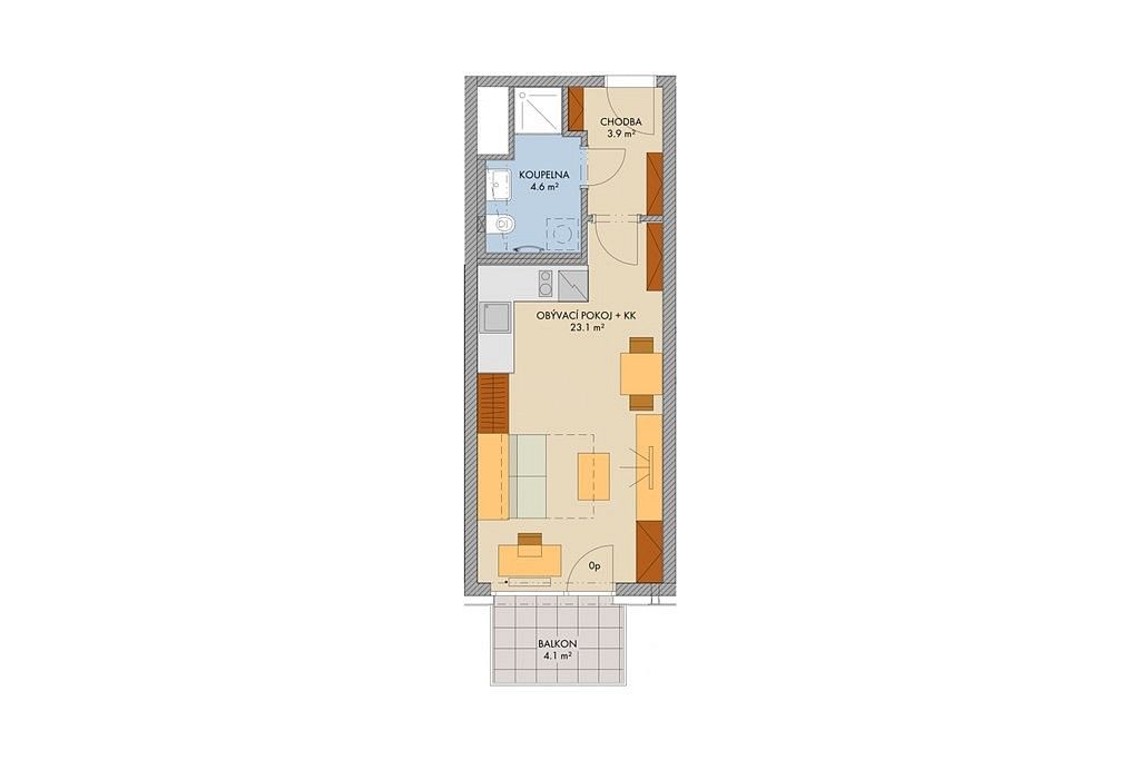 Prodej byt 1+kk - Praha - Stodůlky, okres Praha 13, Hlavní město Praha, 33 m² - 5