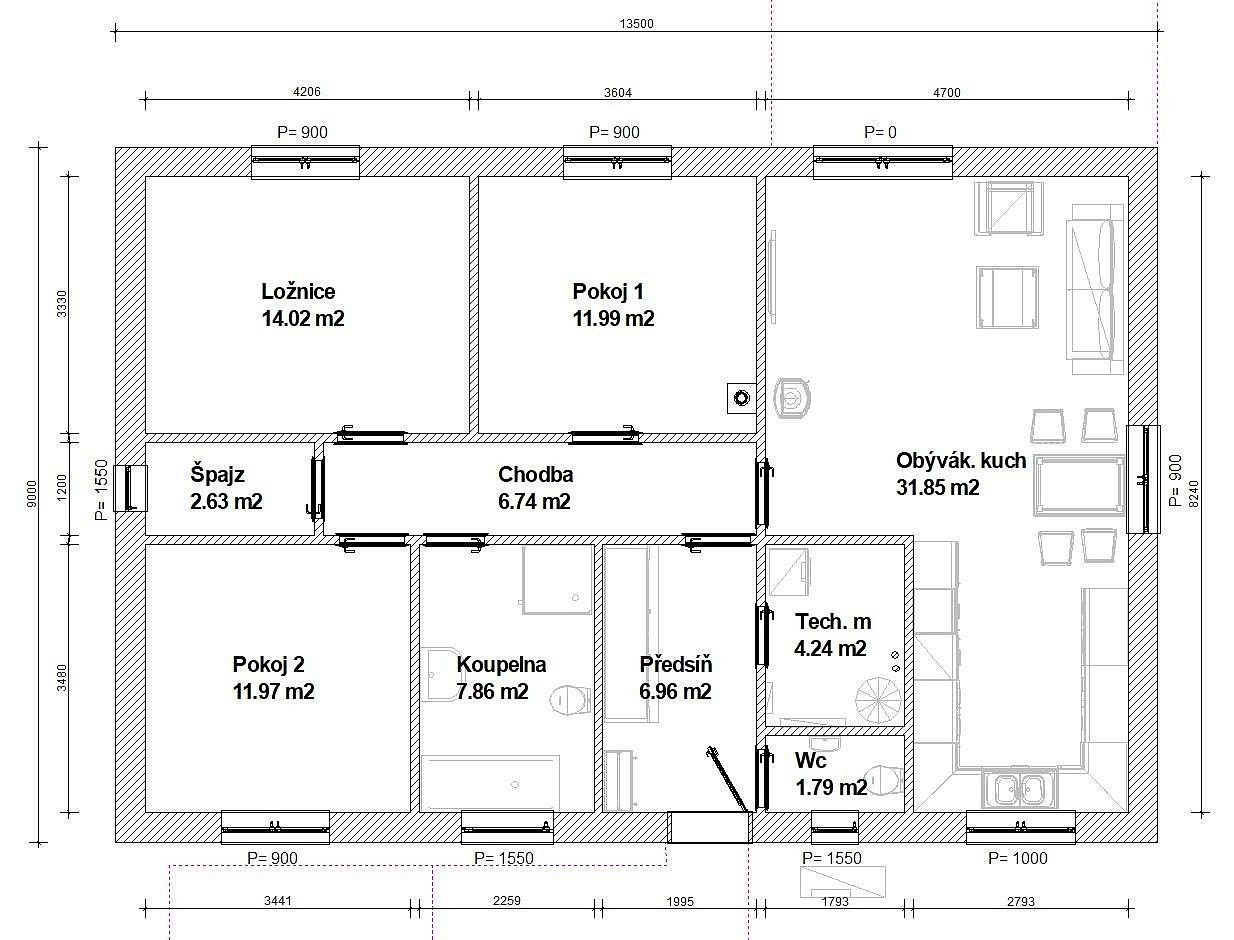 Rodinné domy, Únětice, okres Plzeň-jih, 100 m² - 2