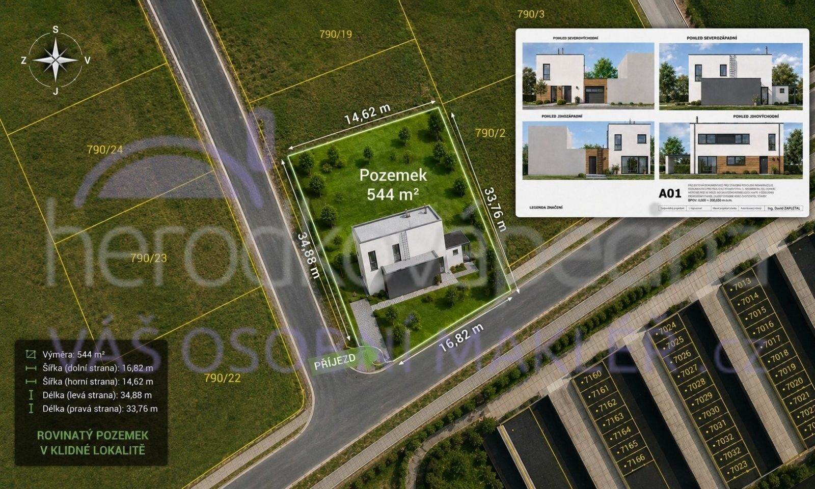 Pozemek pro bydlení · 544 m² · Chropyňská, Kroměříž - 3