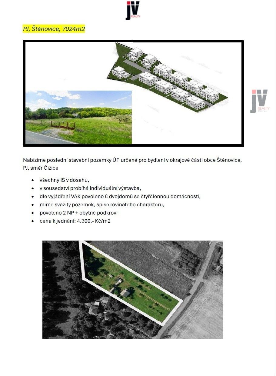 Pozemky pro bydlení, Čižická 296, Štěnovice, 7 024 m² - 2