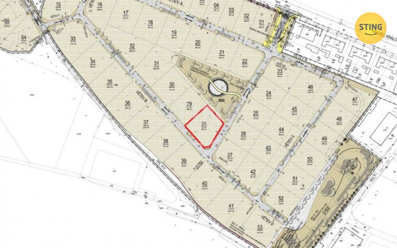 Prodej pozemek pro bydlení - Kladruby, Chlumec nad Cidlinou, 961 m²