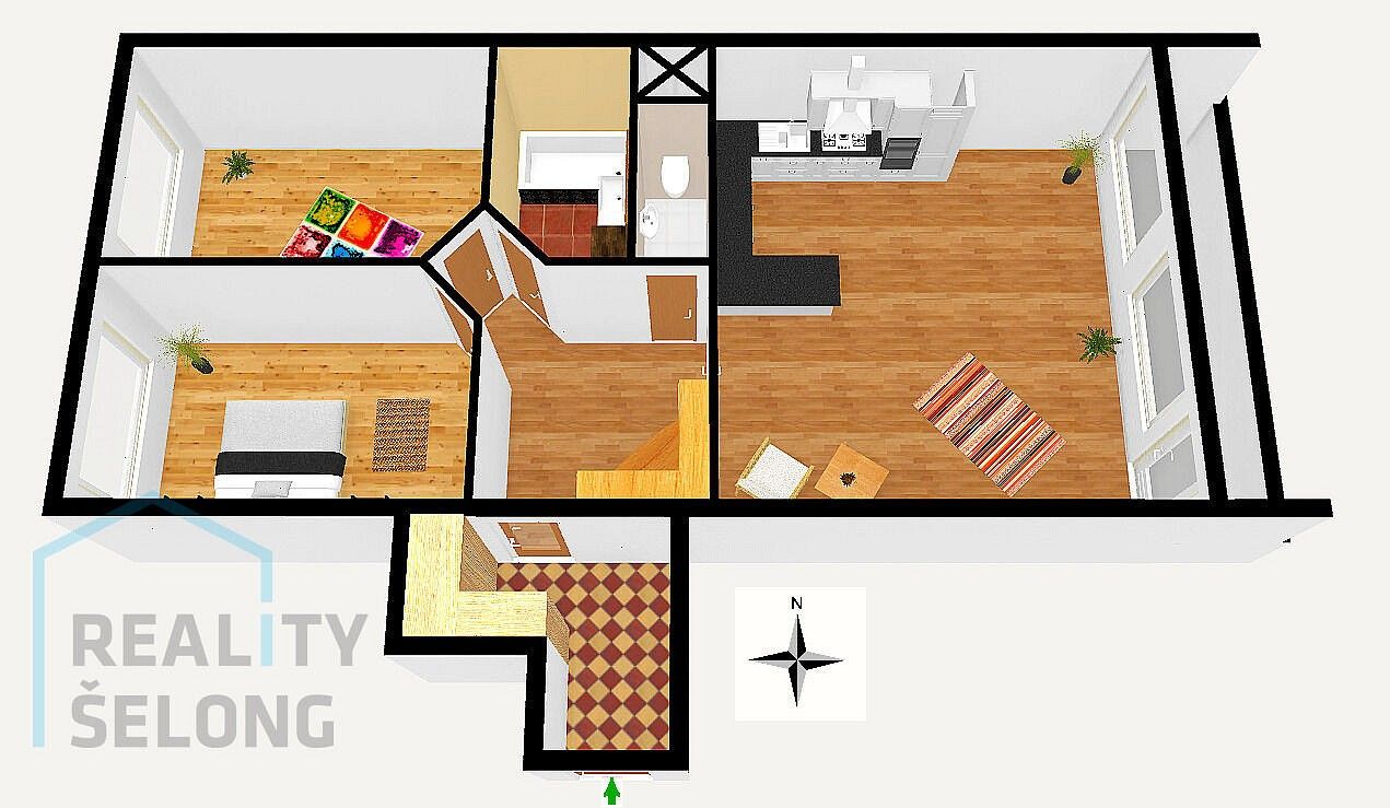 Byt 3+kk · 78 m² · Křivenická, Praha 8 - Čimice - 4