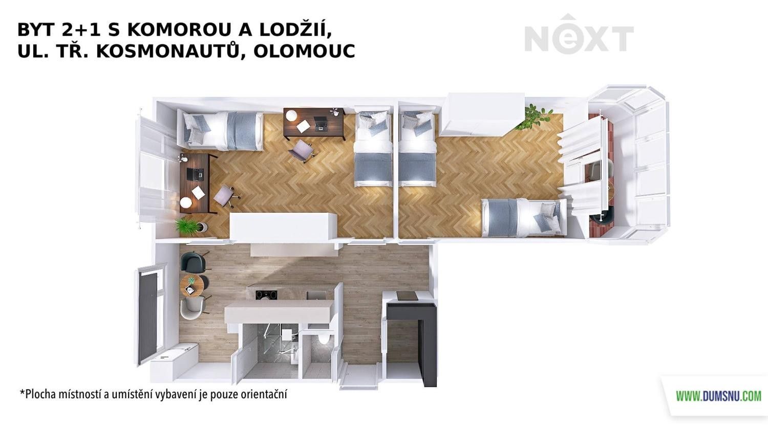 Byt 2+1 · 60 m² · tř. Kosmonautů 1069, Olomouc Hodolany - 3