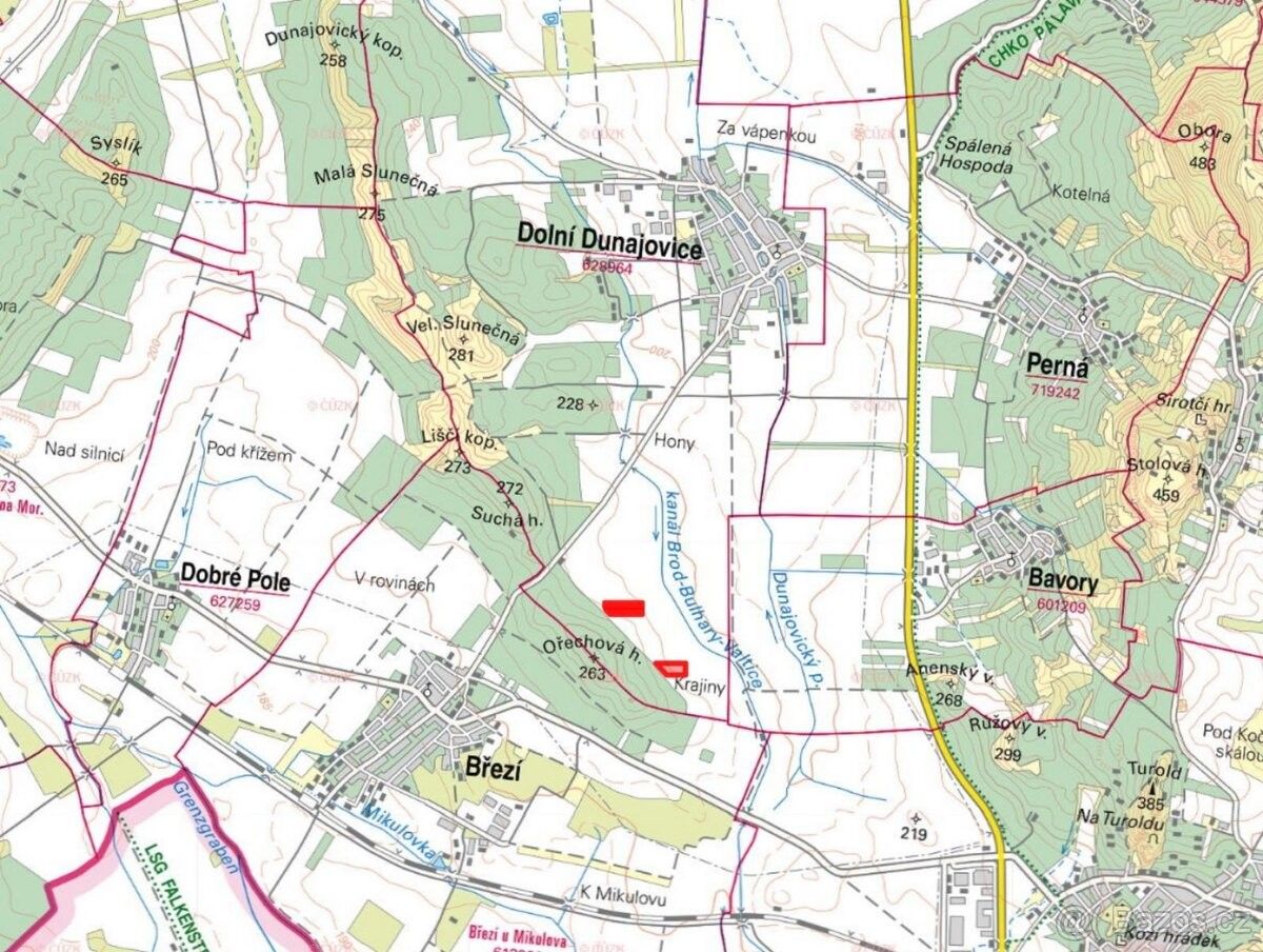 Prodej pozemek pro bydlení - Dolní Dunajovice, 691 85