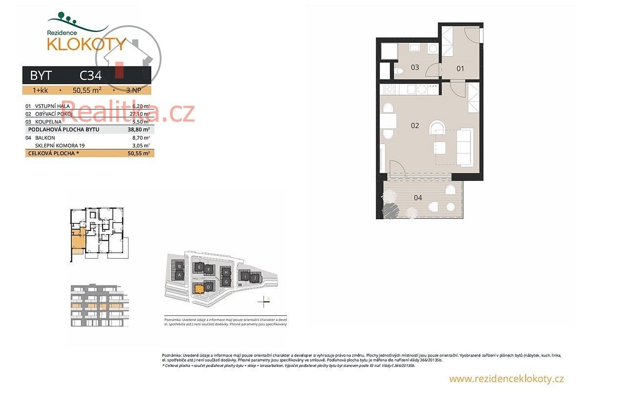 Byt 1+kk · 51 m² · Tábor - Klokoty, Jihočeský kraj - 3