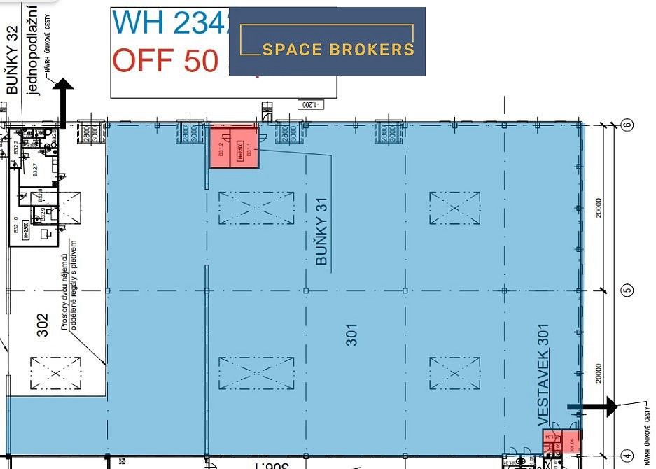 Pronájem sklad - Zdiby, okres Praha-východ, 2 342 m² - 5