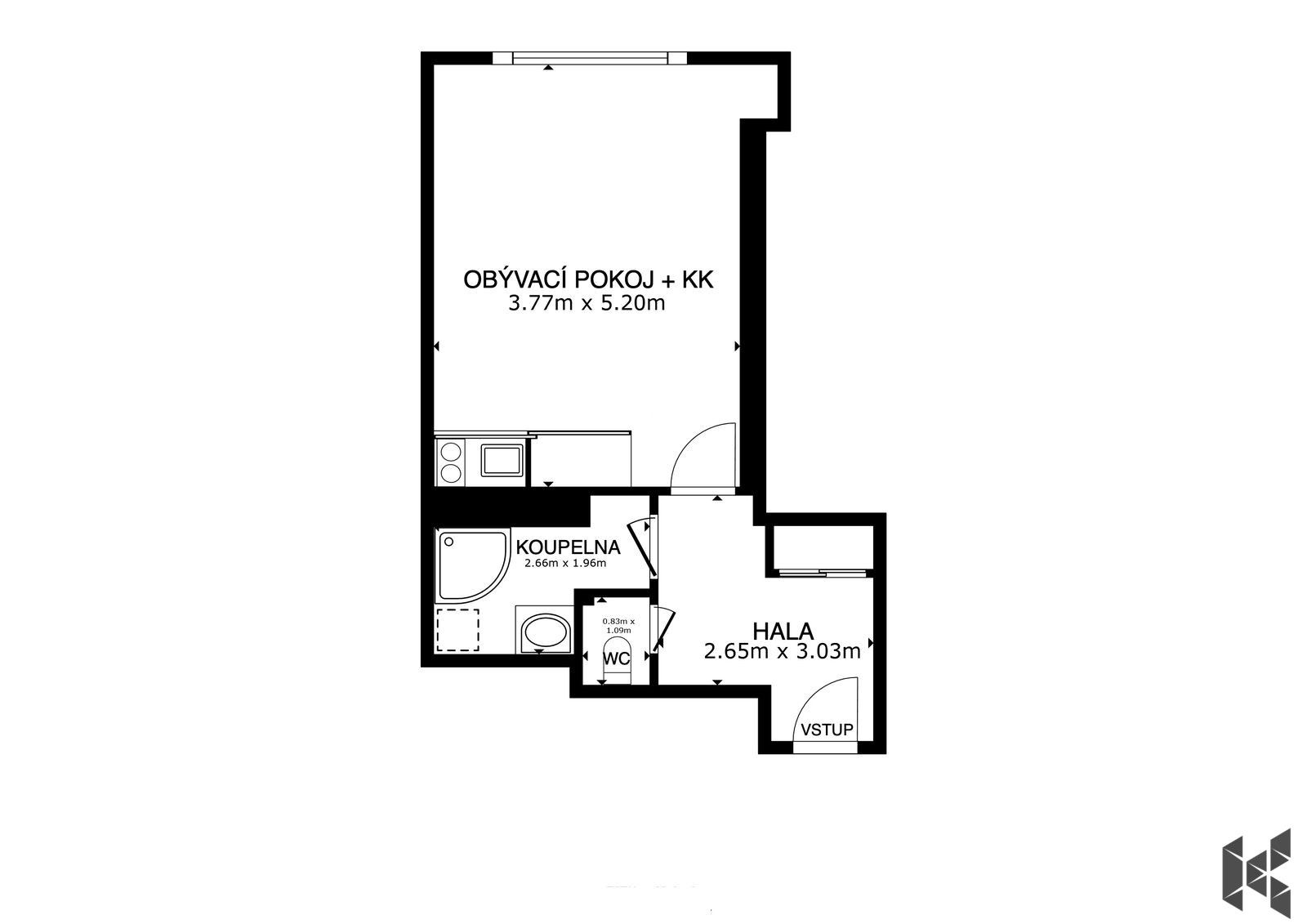 Prodej byt 1+kk - Michelská, Praha, 32 m²