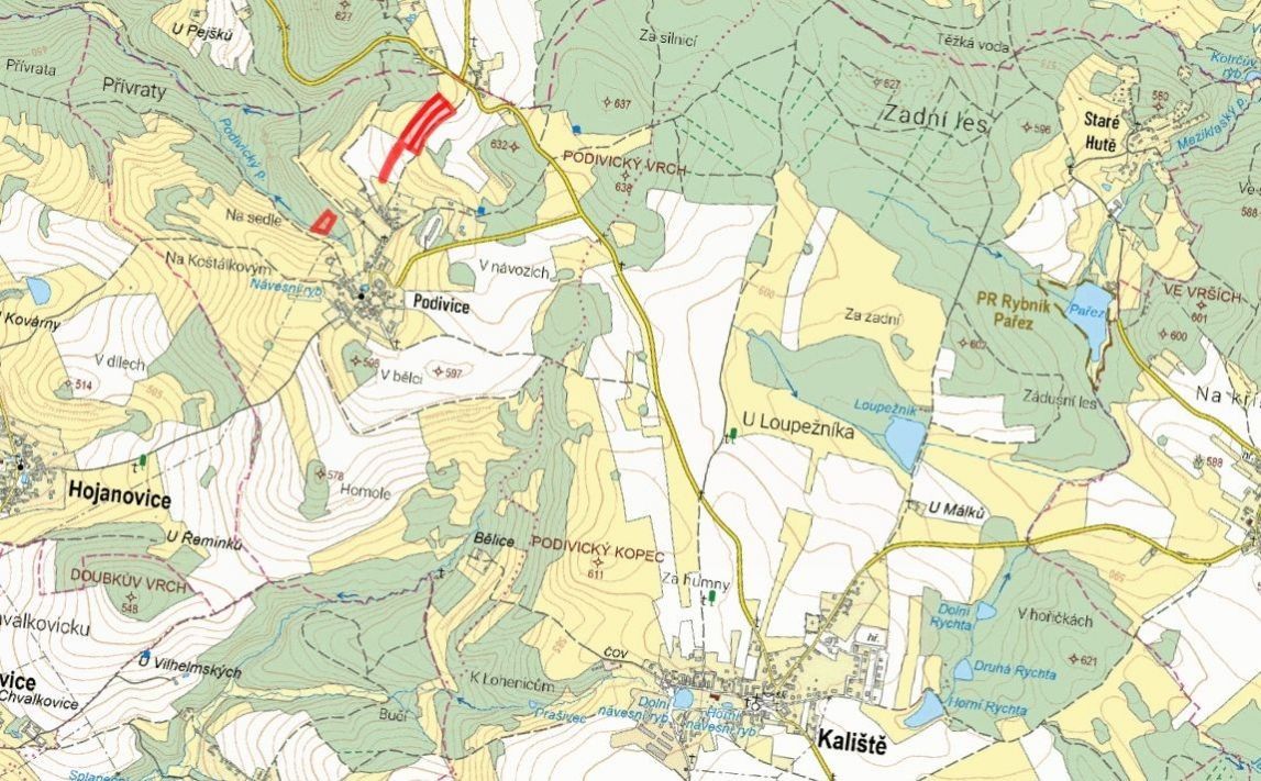 Zemědělské pozemky, Kaliště Podivice - 2