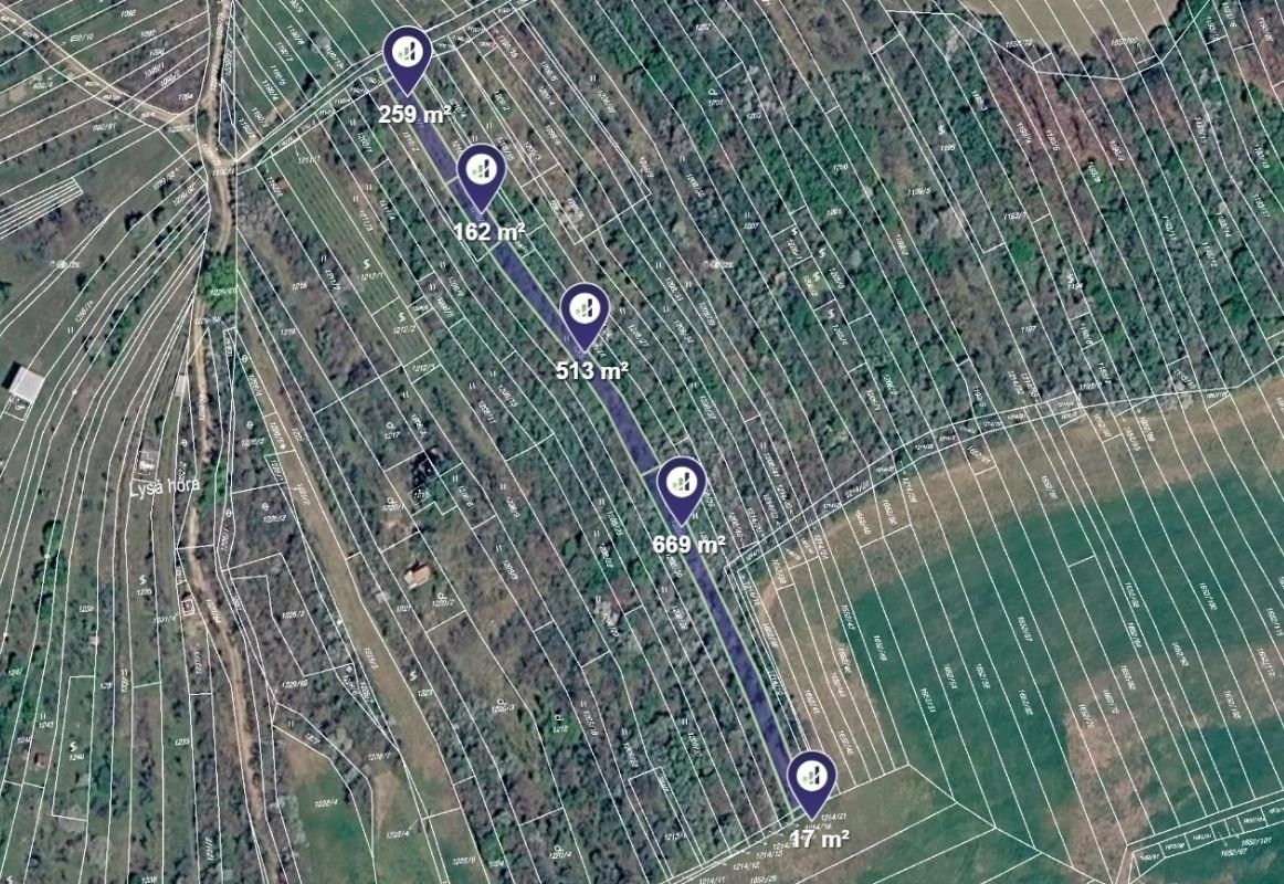 Zahrady, Kyjov, 1 620 m² - 1