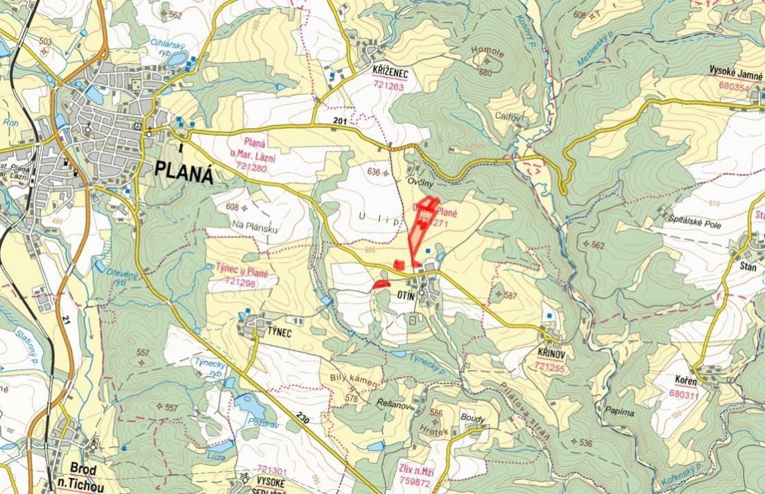 Zemědělské pozemky, Planá Otín - 2