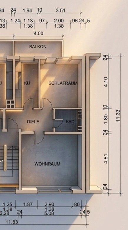2+kk, Frohnhauser Straße 107 Essen Holsterhausen Nordrhein-Westfalen 45144, 58 m² - 2