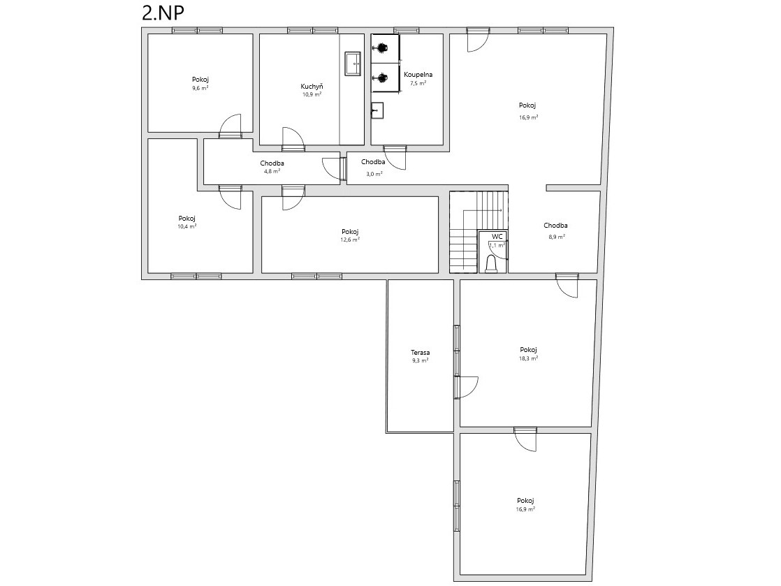 Prodej rodinný dům - Hradní, Hustopeče, 282 m² - 5