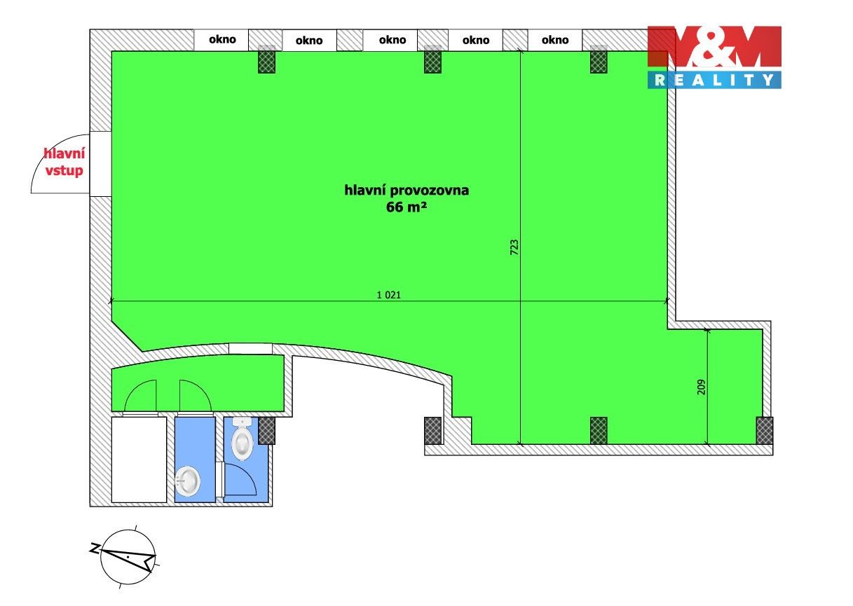 Obchodní prostory · 66 m² · Dr. Martínka, Ostrava - 4