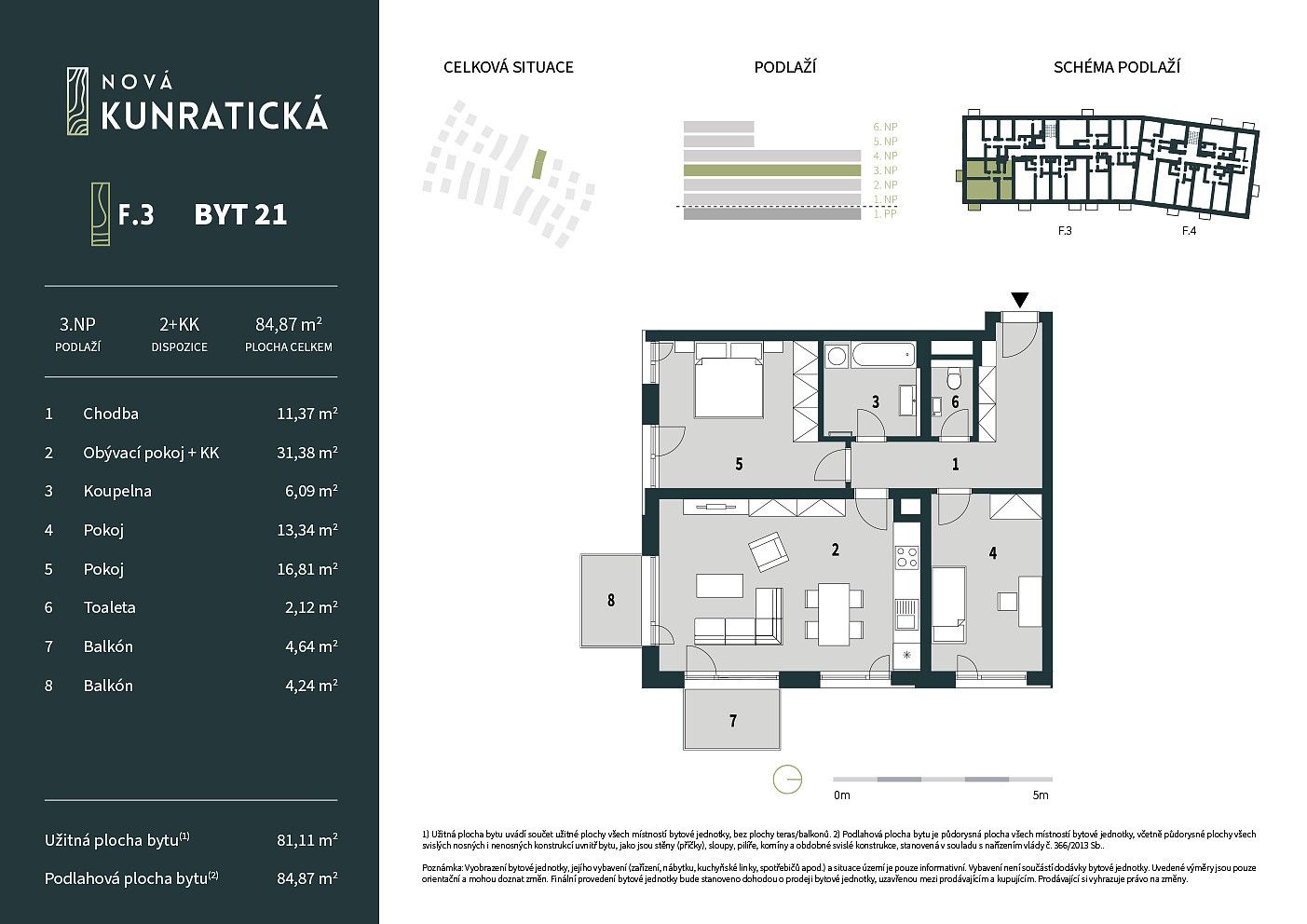 3+kk, Kunratická, Liberec, 81,1 m² - 2