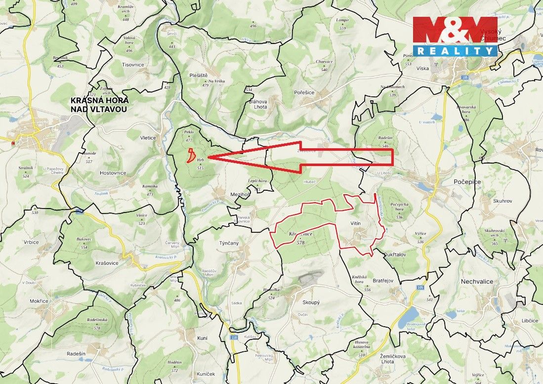 Prodej pozemek pro bydlení - Petrovice u Sedlčan, 262 55