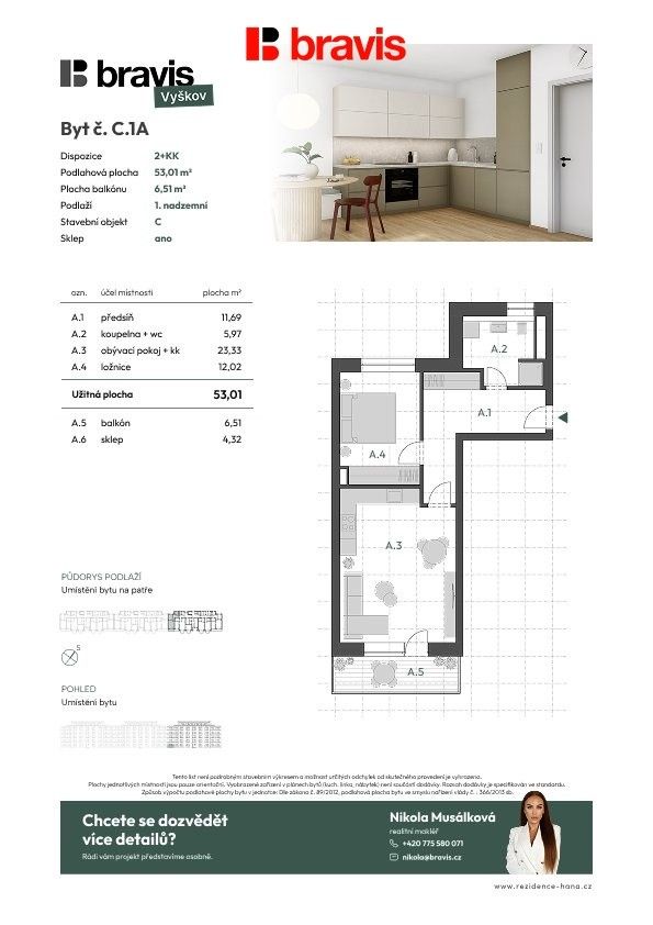 Prodej byt 2+kk - Vyškov Vyškov-Předměstí, 64 m² - 5