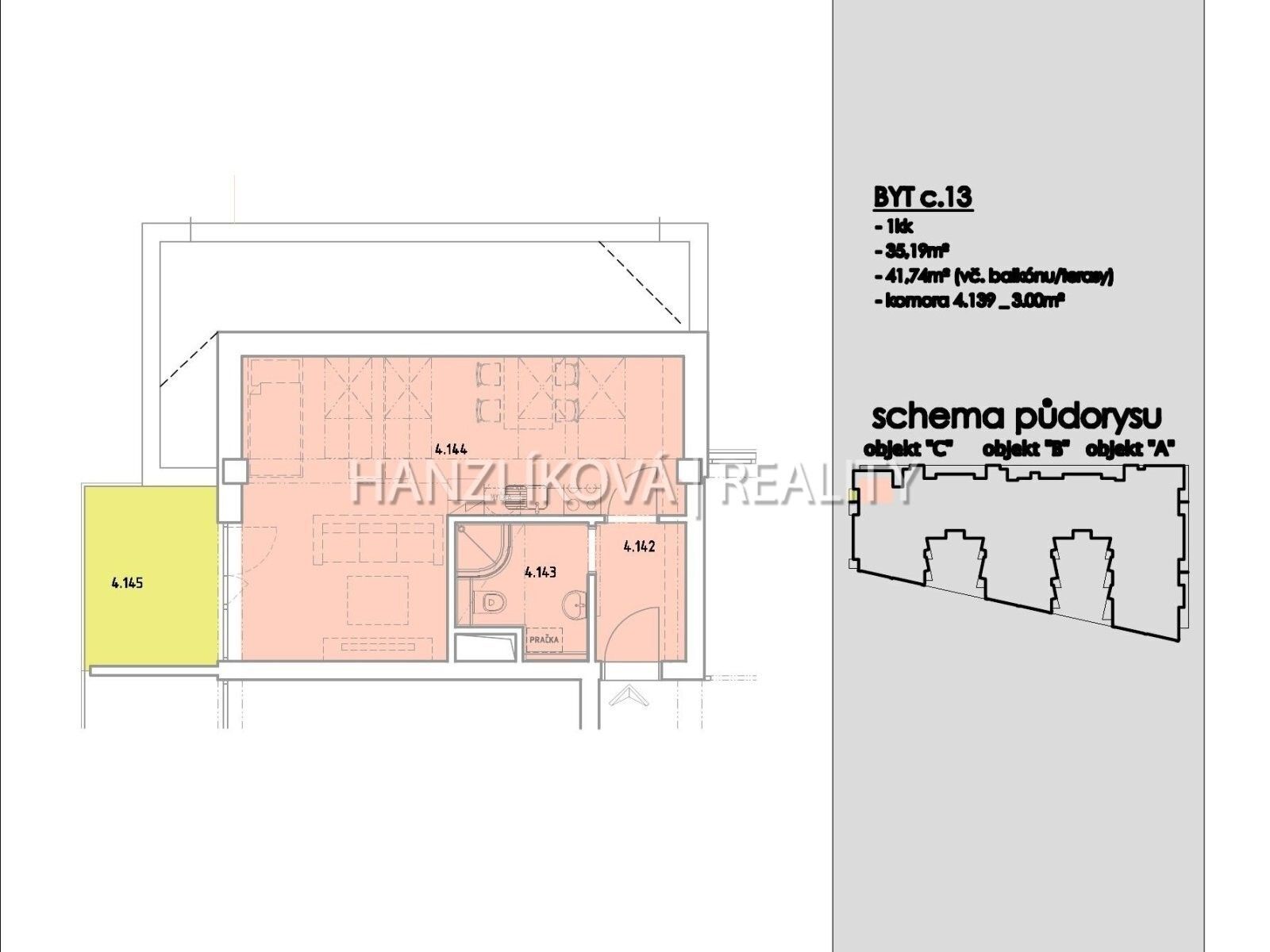 Pronájem byt 1+kk - Pekárenská 2783, České Budějovice, 35 m²