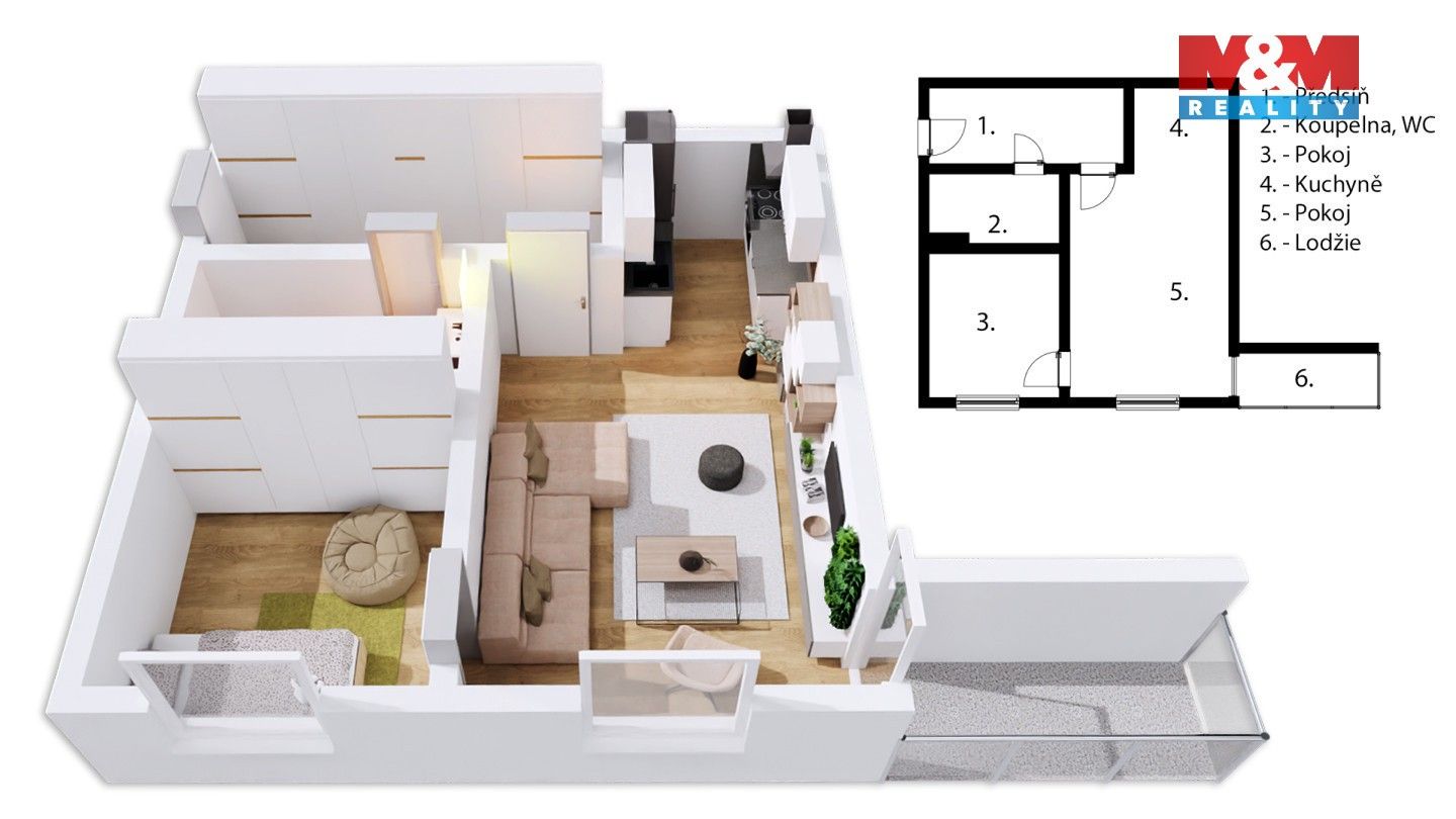 Prodej byt 2+kk - K Čínovu, Klatovy, 48 m²