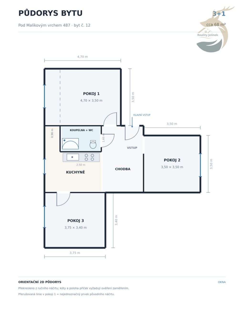 Byt 3+1 · 68 m² · Pod Makovým vrchem, Holýšov - 3