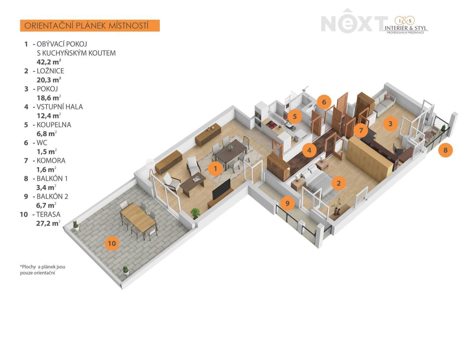3+kk, Hornokrčská 706, Praha Krč, 140 m² - 2