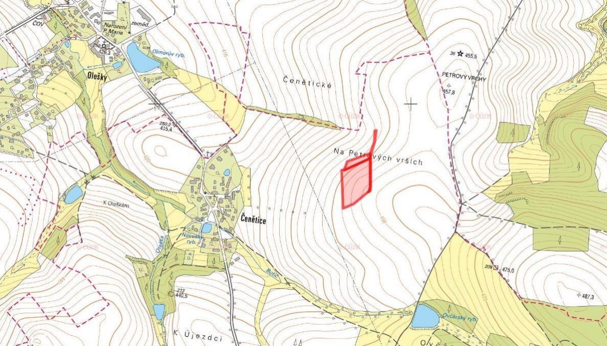 Prodej zemědělský pozemek - Čenětice, Křížkový Újezdec