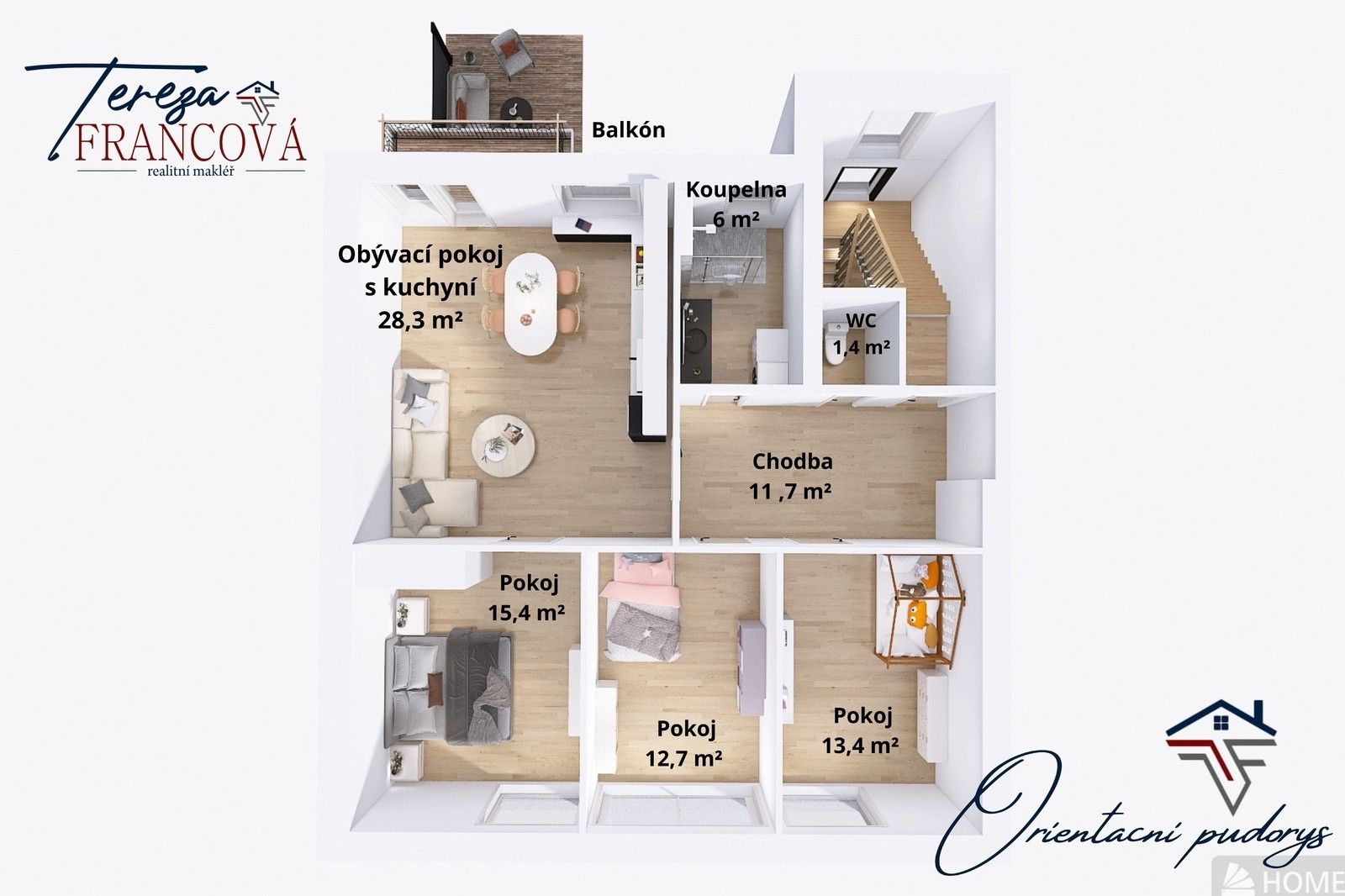 4+kk, Tyršova, Prostějov, 89 m² - 2