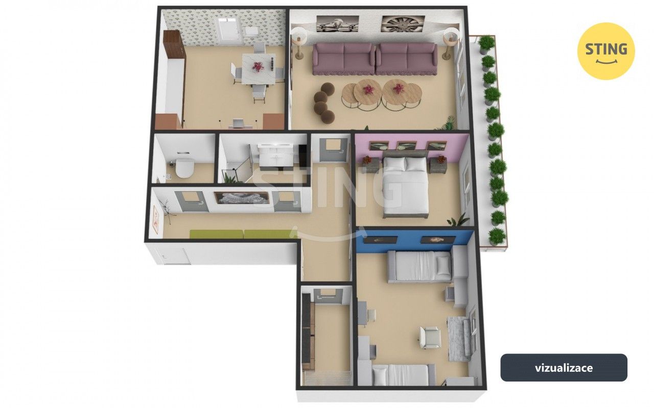 Byt 3+1, 68 m²