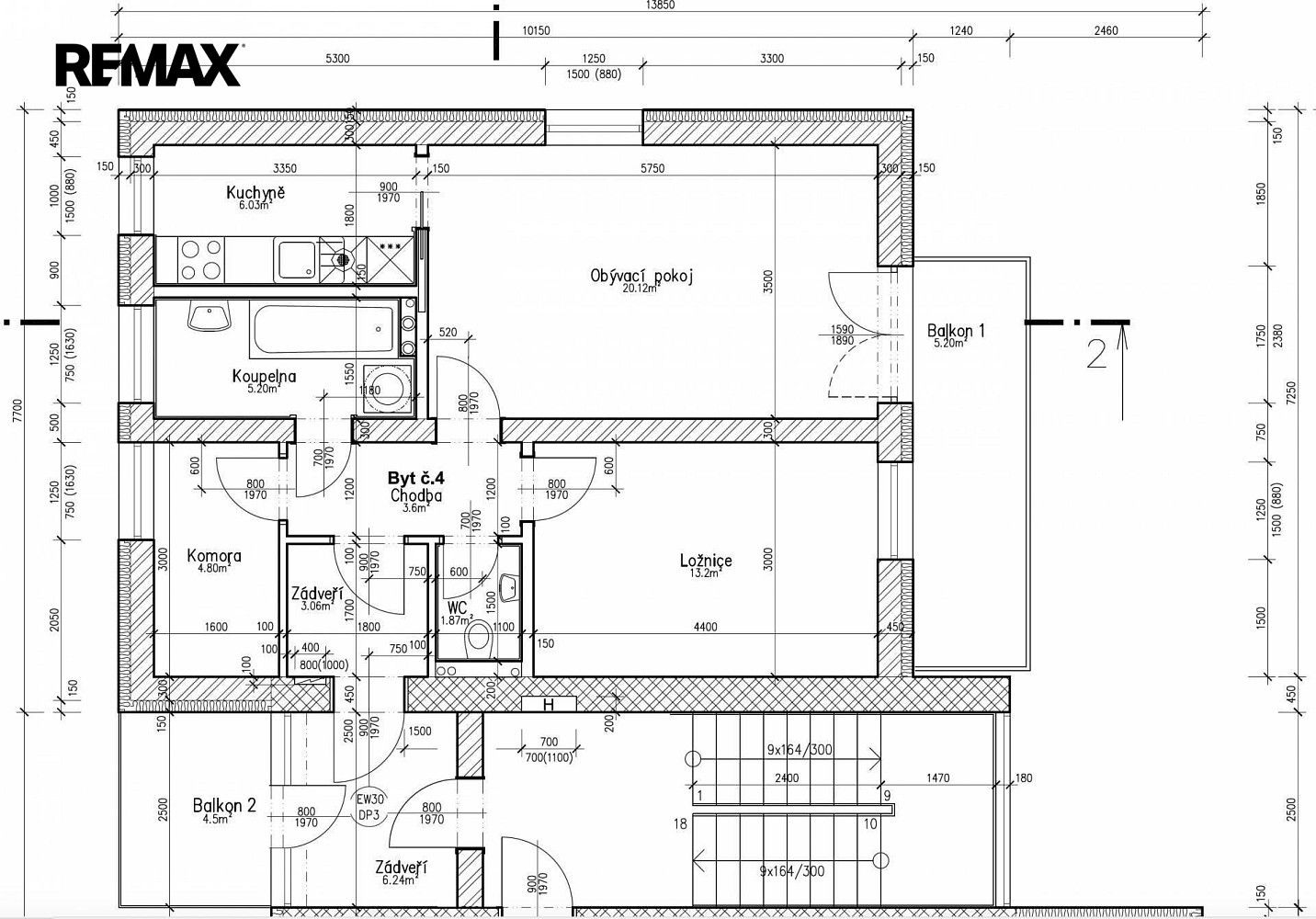 Pronájem byt 2+kk - Zábělská, Plzeň - Újezd, 64 m² - 2