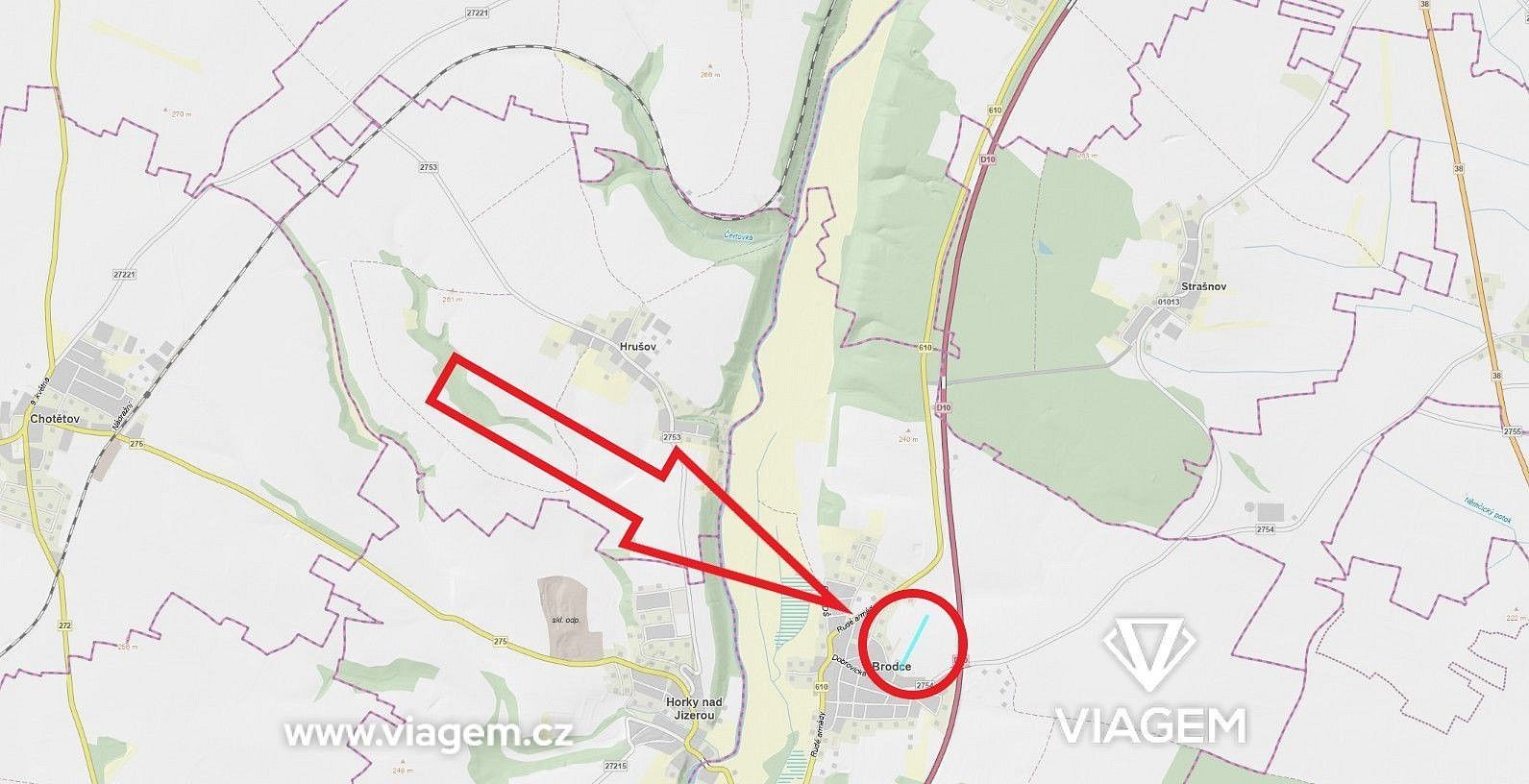 Prodej pozemek pro bydlení - Brodce, okres Mladá Boleslav, Středočeský kraj - 2