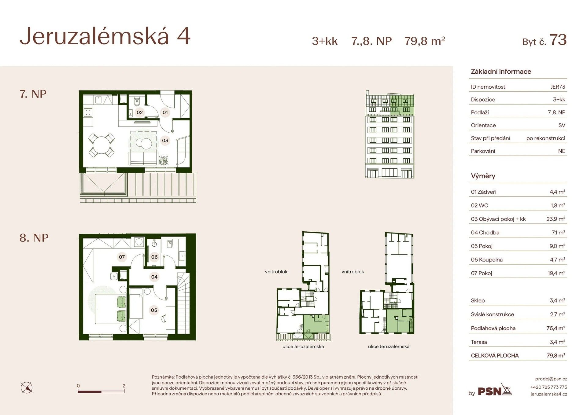 Byt 3+kk · 74 m² · Jeruzalémská, Praha Nové Město - 4