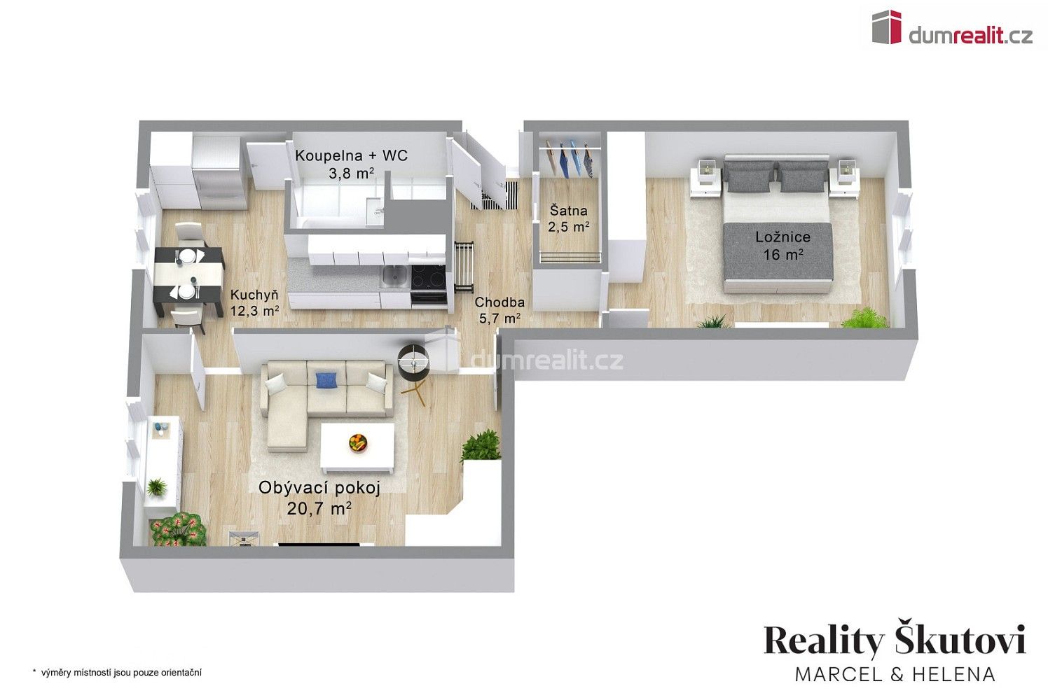 Prodej byt 2+1 - Švestková, Ústí nad Labem - Severní Terasa, 61 m² - 5